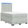 vidaXL Letto box spring con materasso Grigio Chiaro 120 x 200 cm