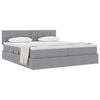 vidaXL Letto con Contenitore con materasso Grigio chiaro 180 x 200 cm