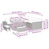 vidaXL Set Divano da Giardino con cuscino 12 pcs Nero polyrattan