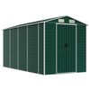 vidaXL Capanno da Giardino Verde 191x385x198 cm in Acciaio Zincato
