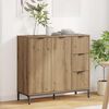 vidaXL Credenza Rovere artigianale 89,5 x 33 x 82 cm Legno multistrato