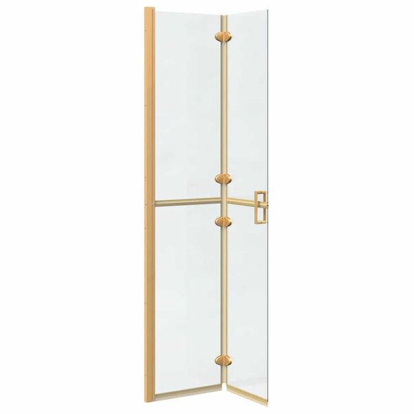 vidaXL Parete doccia Walk-in Oro e trasparente 80 x 190 cm