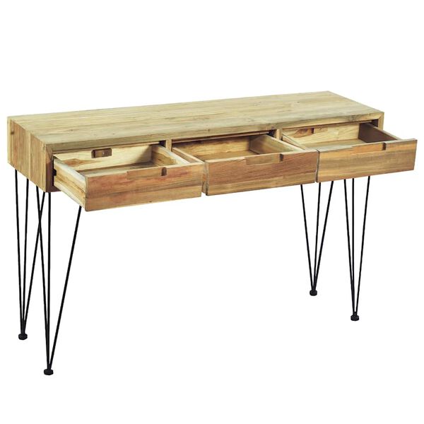 vidaXL Tavolo Consolle 120x35x76 cm in Legno Massello di Teak