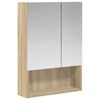 vidaXL Mobiletto per specchio da bagno Rovere Sonoma 50 x 14,5 x 70 cm
