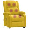 vidaXL Poltrona Massaggiante Gialla in Velluto