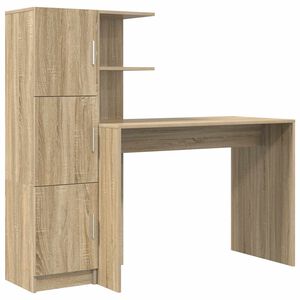 vidaXL Scrivania Rovere Sonoma 133,5 x 50 x 124 cm 2 pz