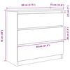 vidaXL Credenza Rovere Artigianale 80x35x76 cm in Legno Multistrato