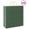 vidaXL Sacchetti di Carta 50 pz con Manici Verdi 45x17x48 cm