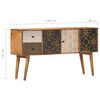 vidaXL Credenza con Motivo Stampato 130x30x70 cm in Massello di Mango
