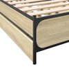 vidaXL Giroletto Cassetti Rovere Sonoma 90x190 cm Legno Multistrato