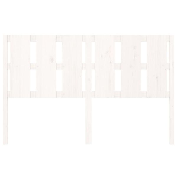vidaXL Testiera per Letto Bianca 155,5x4x100 cm Legno Massello di Pino