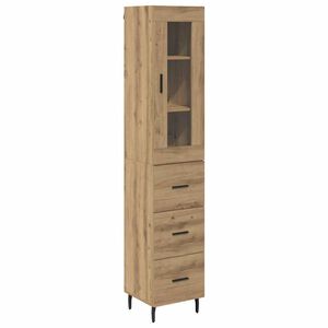 vidaXL Credenza con cassetto Rovere artigianale 34,5 x 34 x 180 cm