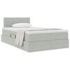 vidaXL Letto con Contenitore Grigio chiaro 120 x 200 cm Velluto