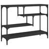 vidaXL Tavolino Consolle Nero 100x30x75 cm in Legno Multistrato