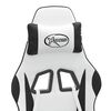 vidaXL Sedia da Gaming Girevole Bianco e Nero in Similpelle