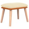 vidaXL Poggiapiedi Crema 45x29,5x35 cm in Tessuto e Similpelle