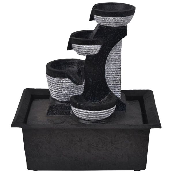 vidaXL Fontana da Interno con Luci a LED in Poliresina