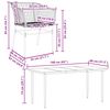 vidaXL Set da Pranzo da Giardino 5pz Polyrattan Vetro