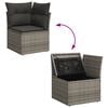 vidaXL Set Divano da Giardino 10 pz con Cuscini Grigio in Polyrattan