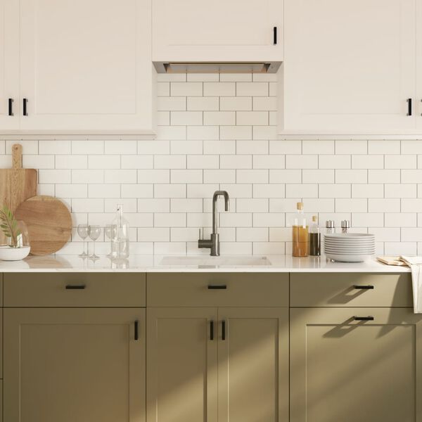 vidaXL Maniglie per Mobili 20pz Nere 64 mm in Acciaio Inox