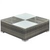 vidaXL Set Divani da Giardino 5 pz con Cuscini in Polyrattan Grigio