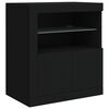 vidaXL Credenza con Luci LED Nera 181,5x37x67 cm