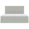 vidaXL Letto con testiera Grigio chiaro 200 x 200 cm Velluto