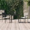 vidaXL Set da Pranzo da Giardino 3 pz con Cuscini Nero in Polyrattan