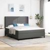 vidaXL Letto a Sorgente LED Grigio scuro 180 x 200 cm Tessuto