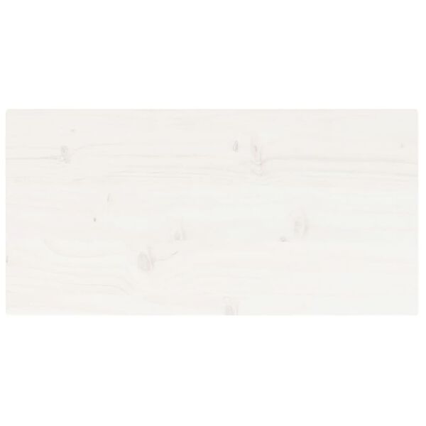 vidaXL Piano Tavolo Bianco 80x40x2,5 Legno Massello Pino Rettangolare