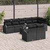 vidaXL Set Divano da Giardino 9 pcs polyrattan