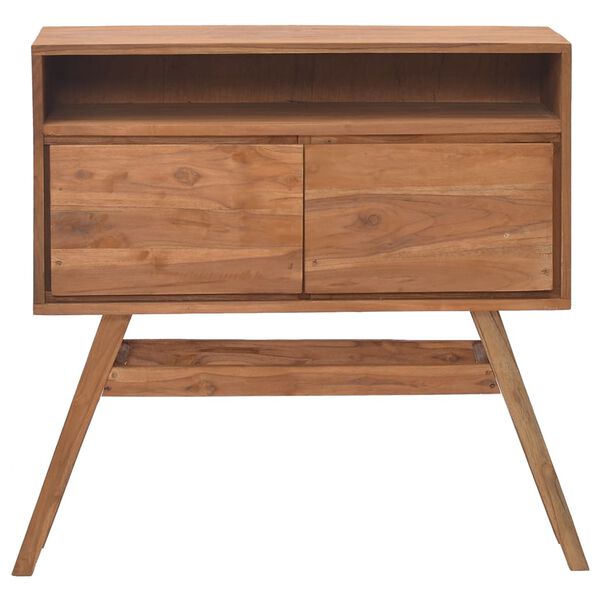 vidaXL Tavolo Consolle 80x30x80 cm in Legno Massello di Teak