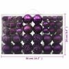 vidaXL Set Palline di Natale 100 pz Viola