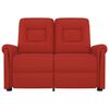 vidaXL Poltrona Massaggiante Reclinabile 2 Posti Rosso Vino Similpelle