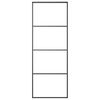 vidaXL Porta Scorrevole con Ferramenta 76x205cm Vetro ESG Alluminio