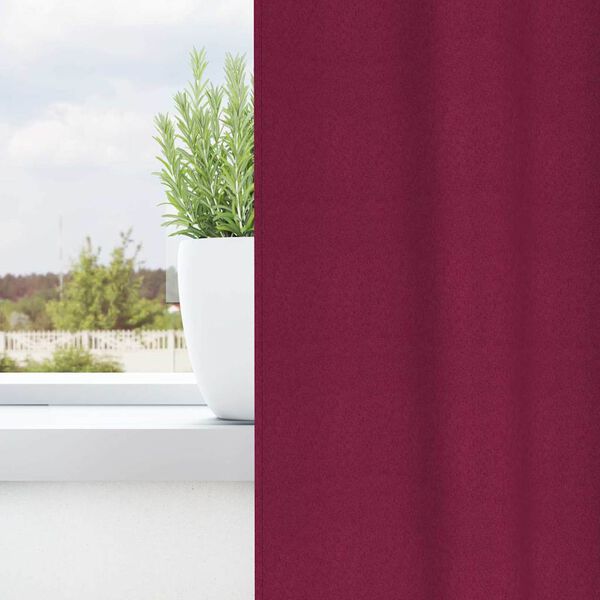 vidaXL Tende Blackout con Anelli 2 pcs Rosso Vino 140 x 140 cm