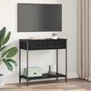 vidaXL Tavolo consolle Rovere Nero 75 x 34,5 x 75 cm Legno multistrato