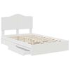 vidaXL Letto con Contenitore Bianco 135 x 190 cm Legno multistrato