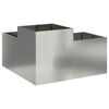 vidaXL Vaso da giardino Argento 100 x 100 x 48 cm Acciaio zincato
