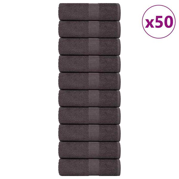 vidaXL Asciugamani per ospiti FROGN 50 pz Antracite 30x50 cm 360 g/m&sup2;