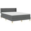 vidaXL <strong>Letto a Molle< / strong> Grigio scuro 140 x 190 cm