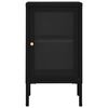 vidaXL Credenza Nera 38x35x70 cm in Acciaio e Vetro
