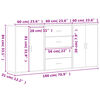 vidaXL Credenze 3 pz Bianche 60x31x84 cm in Legno Multistrato
