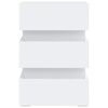 vidaXL Comodino con Luci LED Bianco 45x35x67 cm in Legno Multistrato