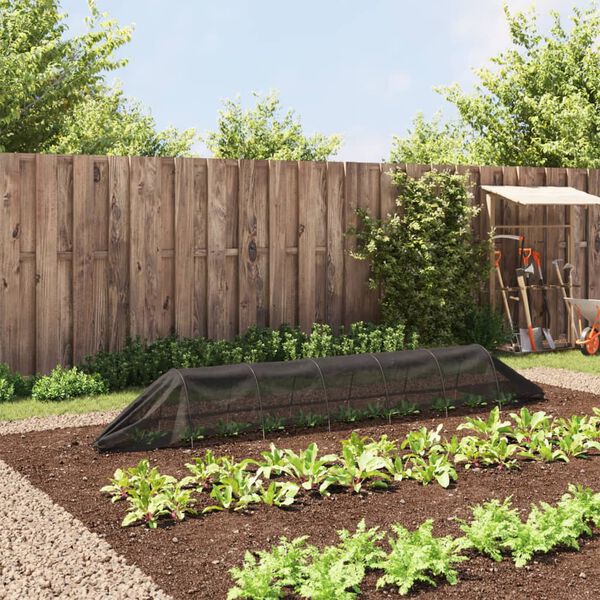 vidaXL Tunnel a Rete Nero 300x50x48,5 cm in Acciaio e Polietilene