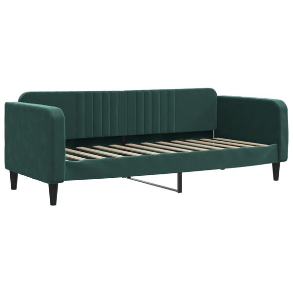 vidaXL Letto da Giorno Verde Scuro 80x200 cm in Velluto