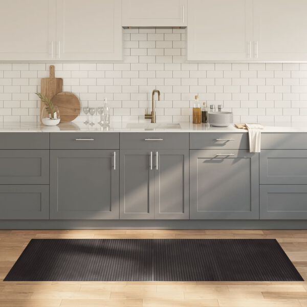 vidaXL Tappeto Rettangolare Marrone Scuro 80x200 cm in Bamb&ugrave;