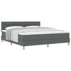 vidaXL Letto box spring con materasso Grigio scuro 180 x 200 cm