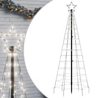 vidaXL Luce Albero di Natale con Picchetti 220LED Bianco Freddo 180cm