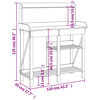 vidaXL Panca porta Vasi con Ripiani in Legno Massello di Abete